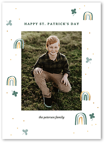 Icon Doodles 5x7 White  St. Patrick's Day Card