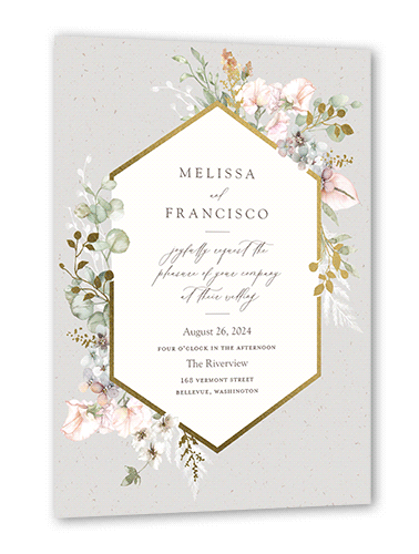 Custom Gold Foil Wedding Invitations