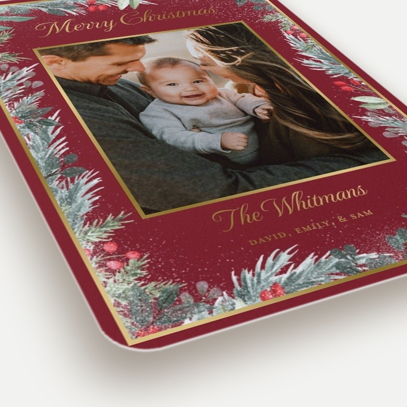Berry Greenery Holiday Card