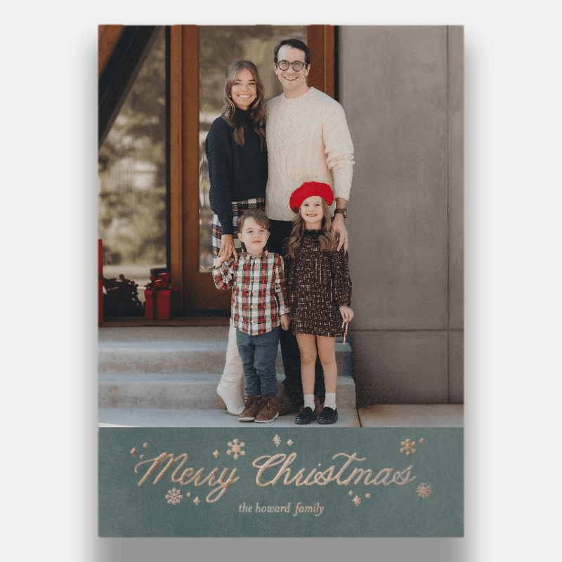 Snowflake Script Holiday Card