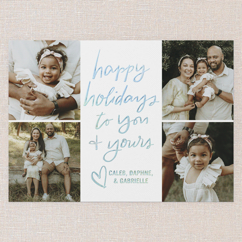 Glowing Greeting 5x7 White  Holiday Card
