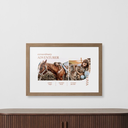 Favorite Infographic​ 20x30 Brown  Framed Print