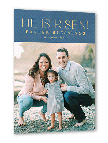 Traditional Blessings 5x7 Blue  Easter Card