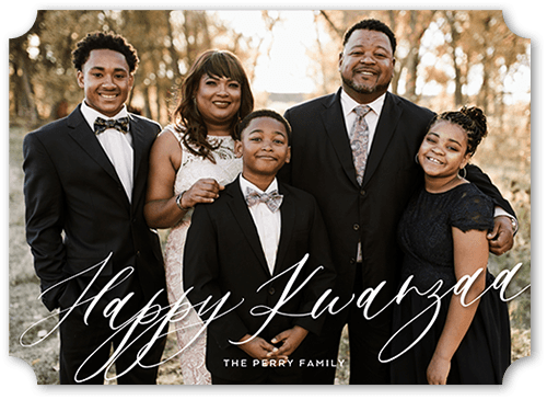 Elegant Blessing 5x7 White  Kwanzaa Card