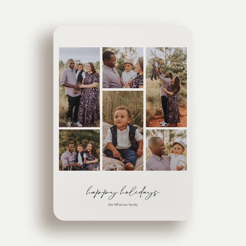 Modern Grid Holiday Card