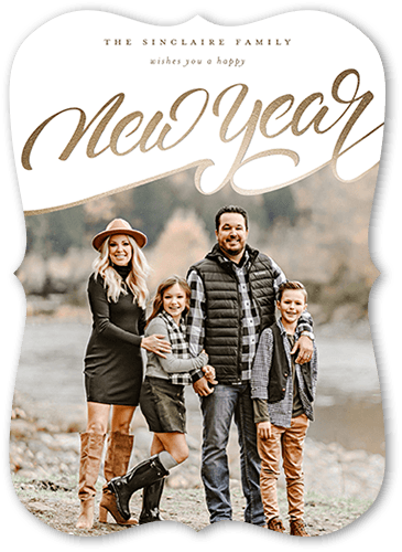 Fresh Waves 5x7 White  New Year's Card