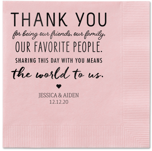 Personalized Engagement Napkins
