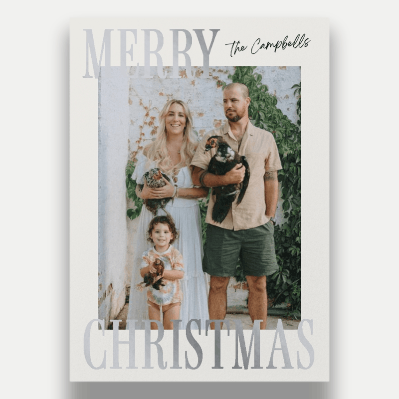 Bold Serif Holiday Card