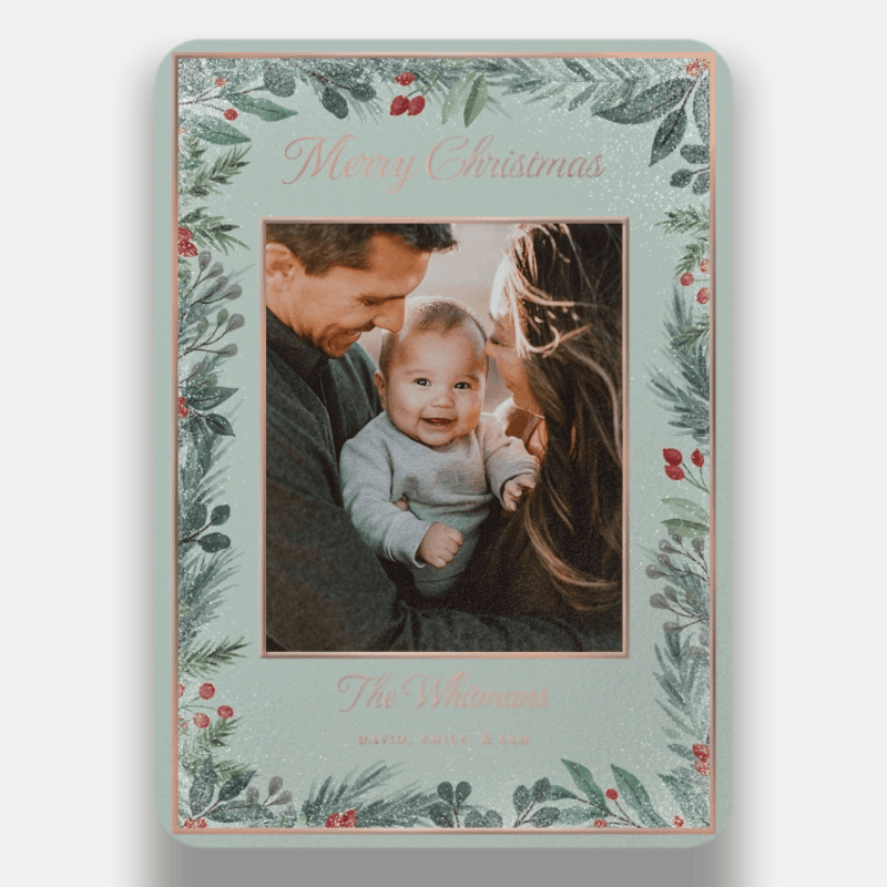 Berry Greenery Holiday Card