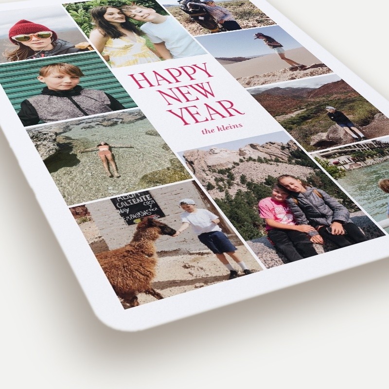 Photo Grid New Year's Card