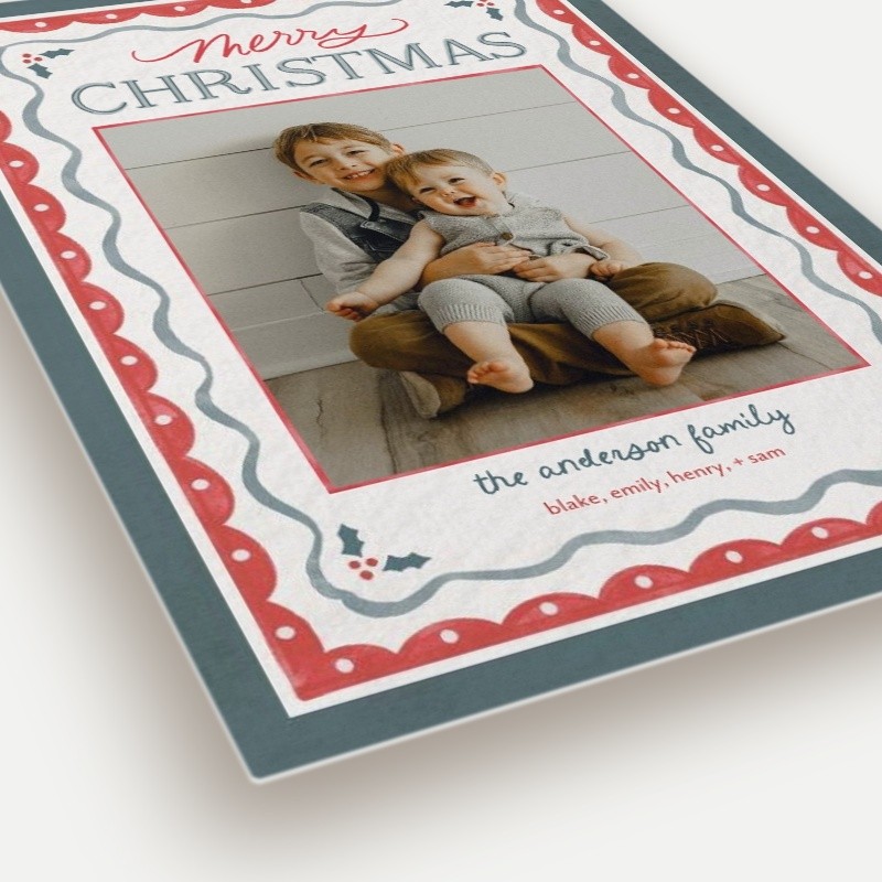 Scallop Frame Holiday Card