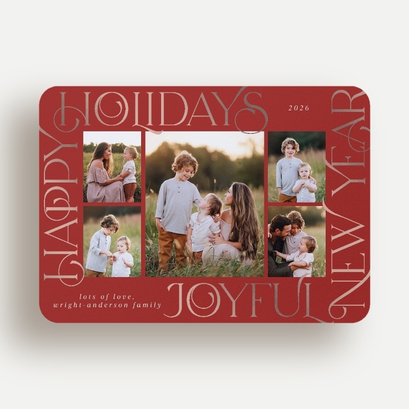 Word Frame Holiday Card