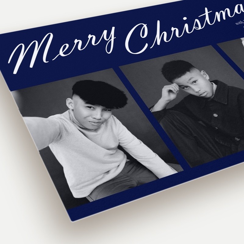 Bold Script Holiday Card