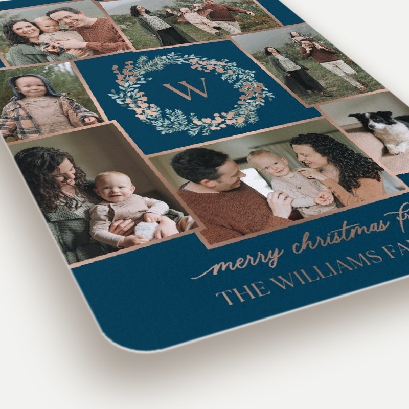 Wreath Monogram Holiday Card
