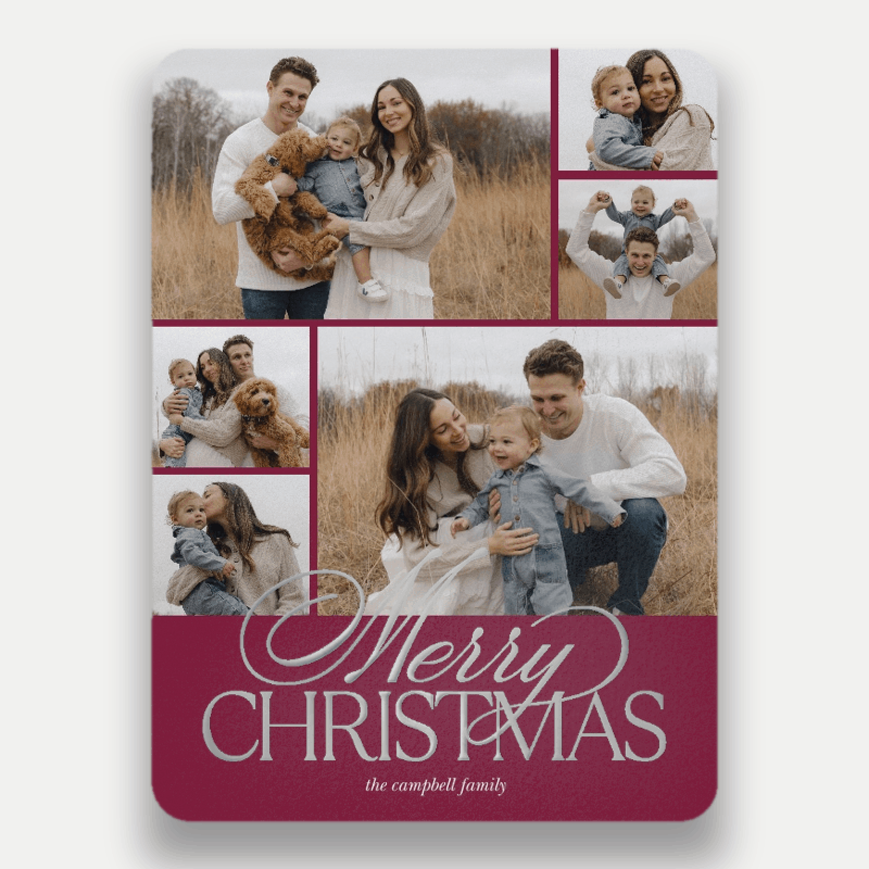 Elegant Trio Holiday Card