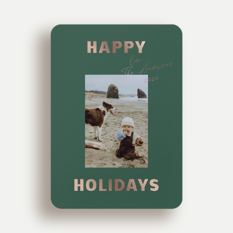 Modern Signature Holiday Card