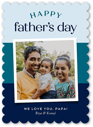 Framed Colors 5x7 Blue  Father's Day Card