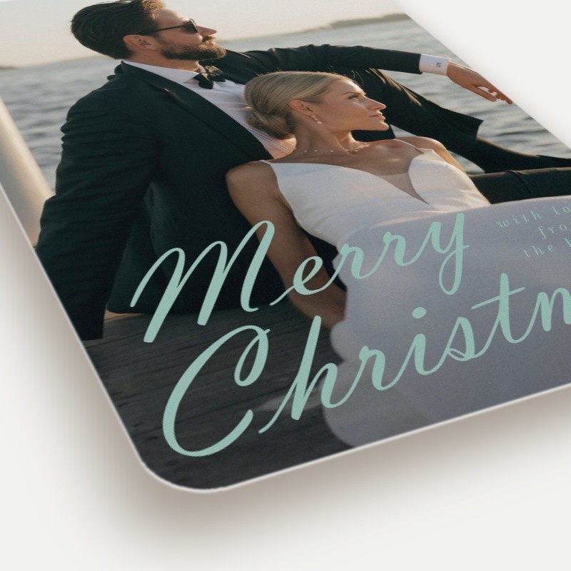 Oversized Script Holiday Card