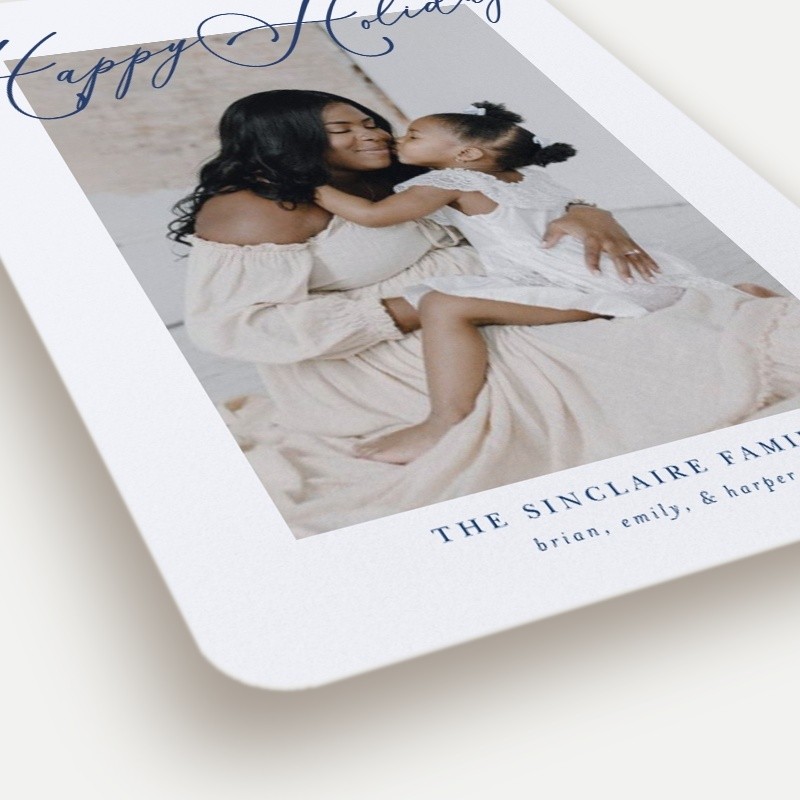 Swept Script Holiday Card