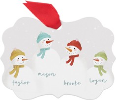 Family of Four Snowmen