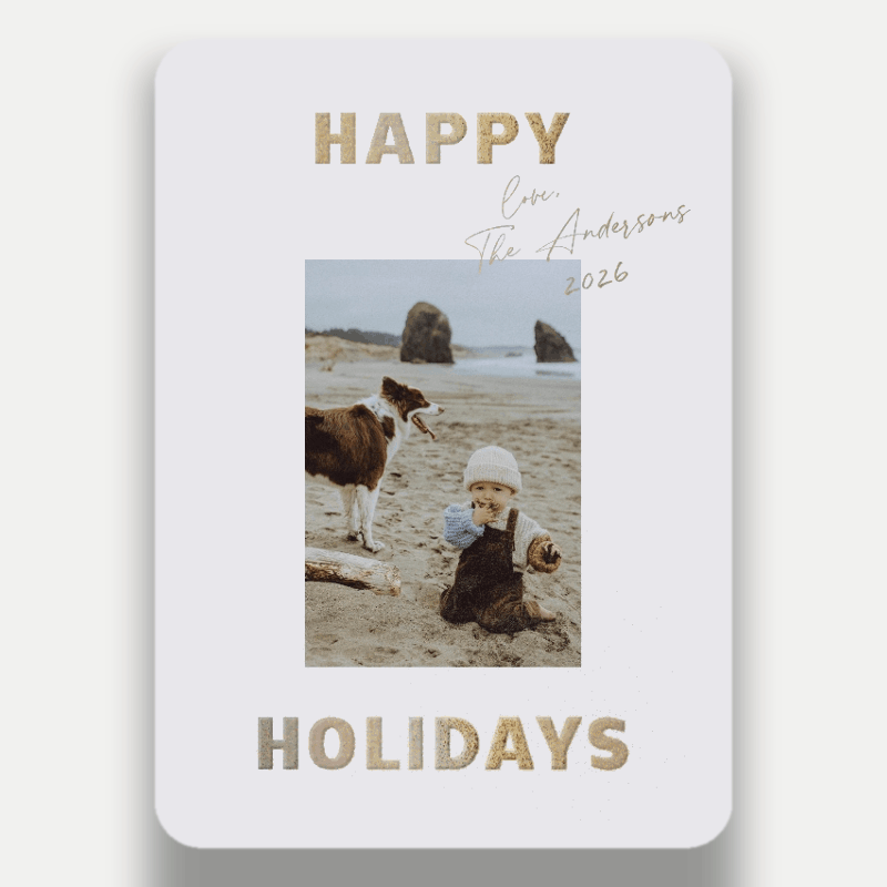 Modern Signature Holiday Card