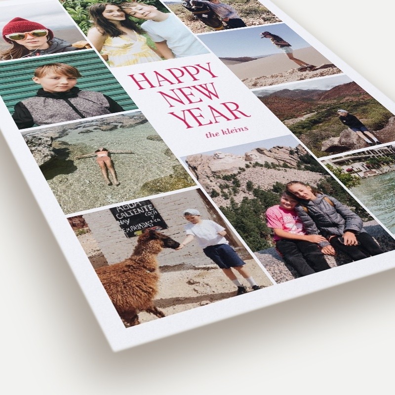 Photo Grid New Year's Card