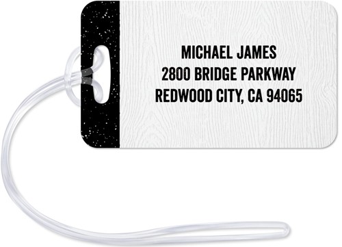 Adventure Road Less Traveled 2x4 Black  Luggage Tag
