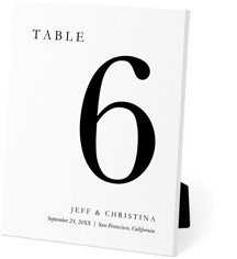 Wedding Table Number