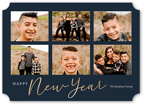 Gleeful Gallery 5x7 Blue  Holiday Card