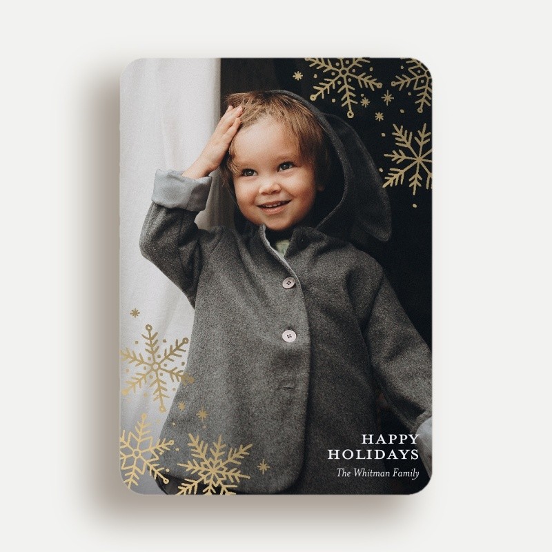 Corner Snowflakes Holiday Card