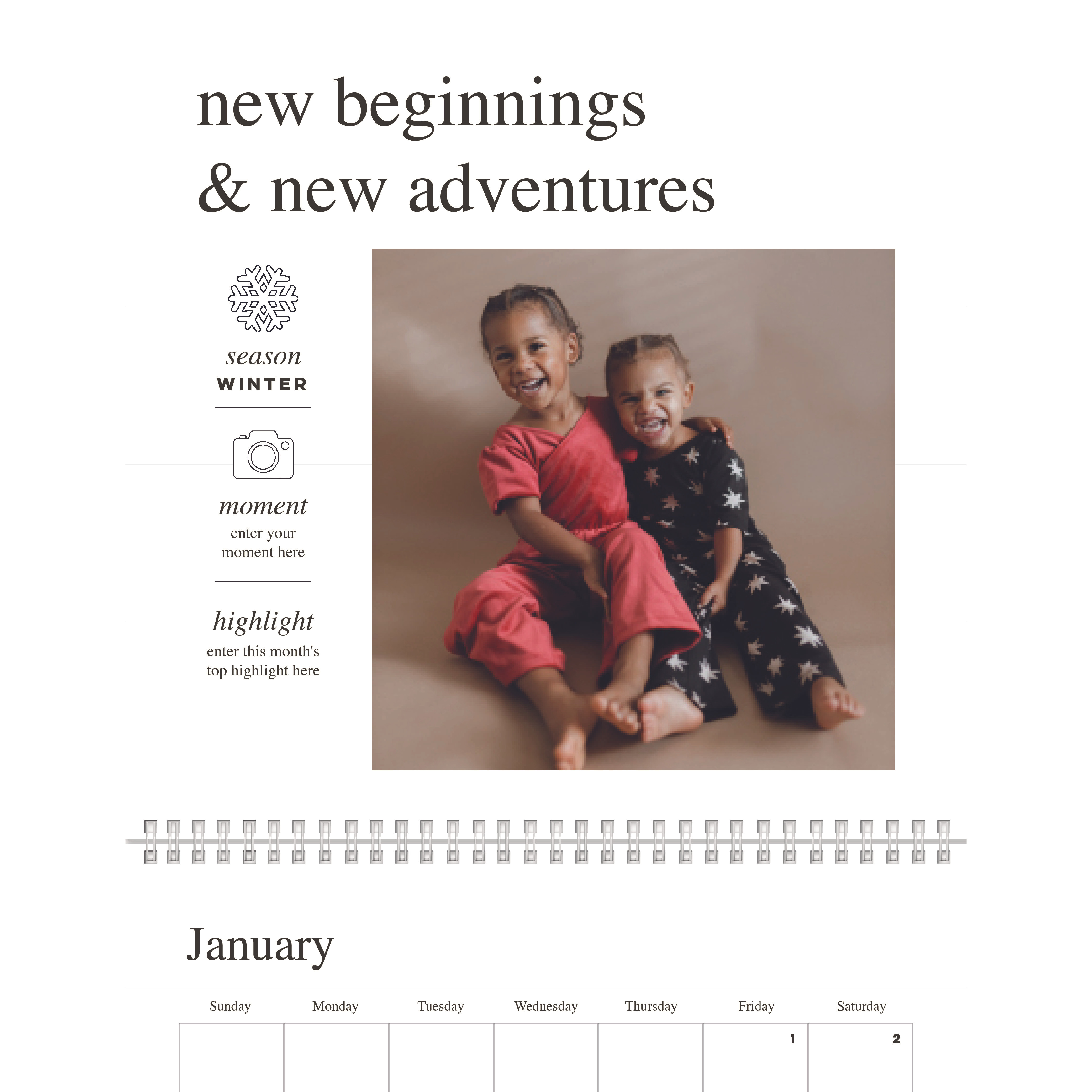 Modern Year In Review Gallery Calendar