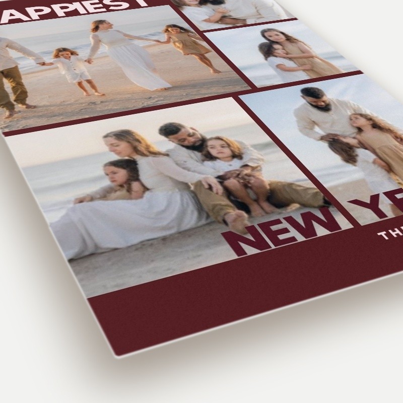 Bold Block New Year's Card