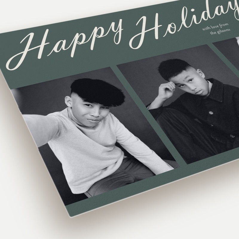Bold Script Holiday Card