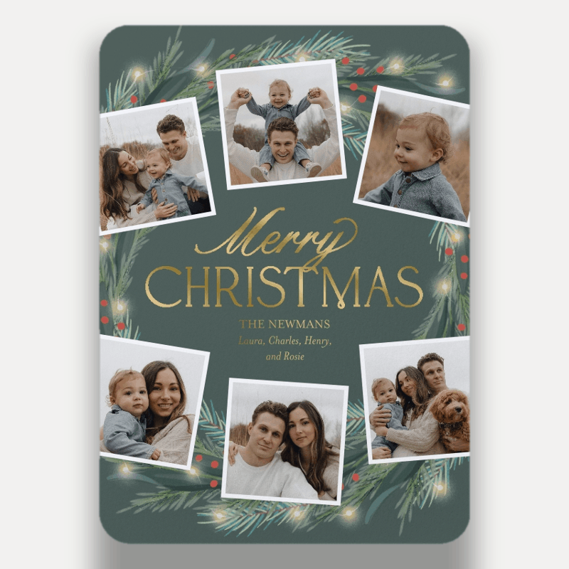 Encircled Wreath Holiday Card