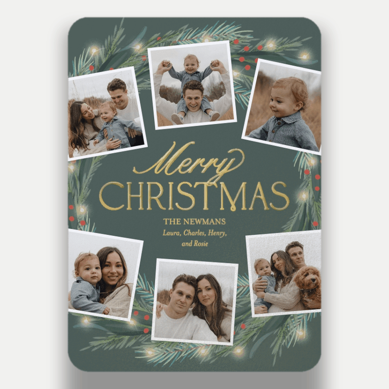 Encircled Wreath Holiday Card