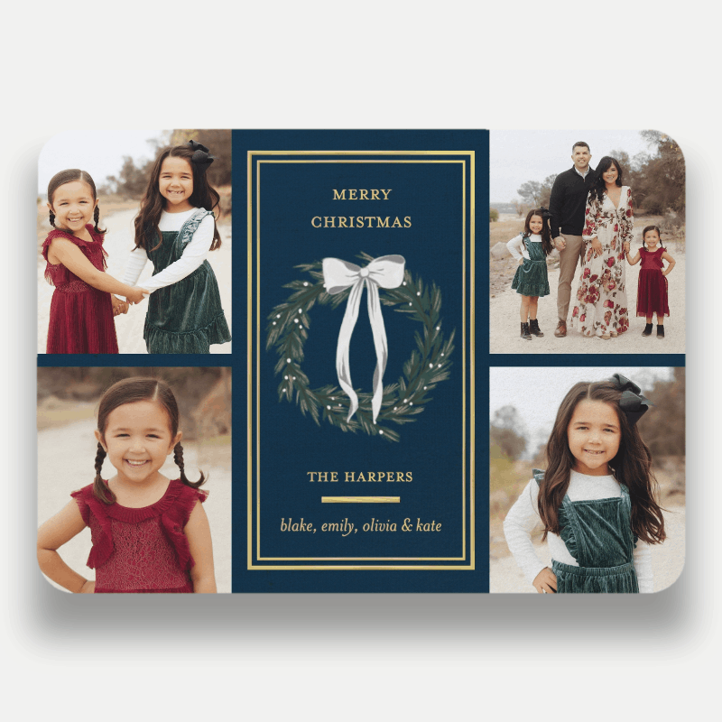 Centered Wreath Holiday Card