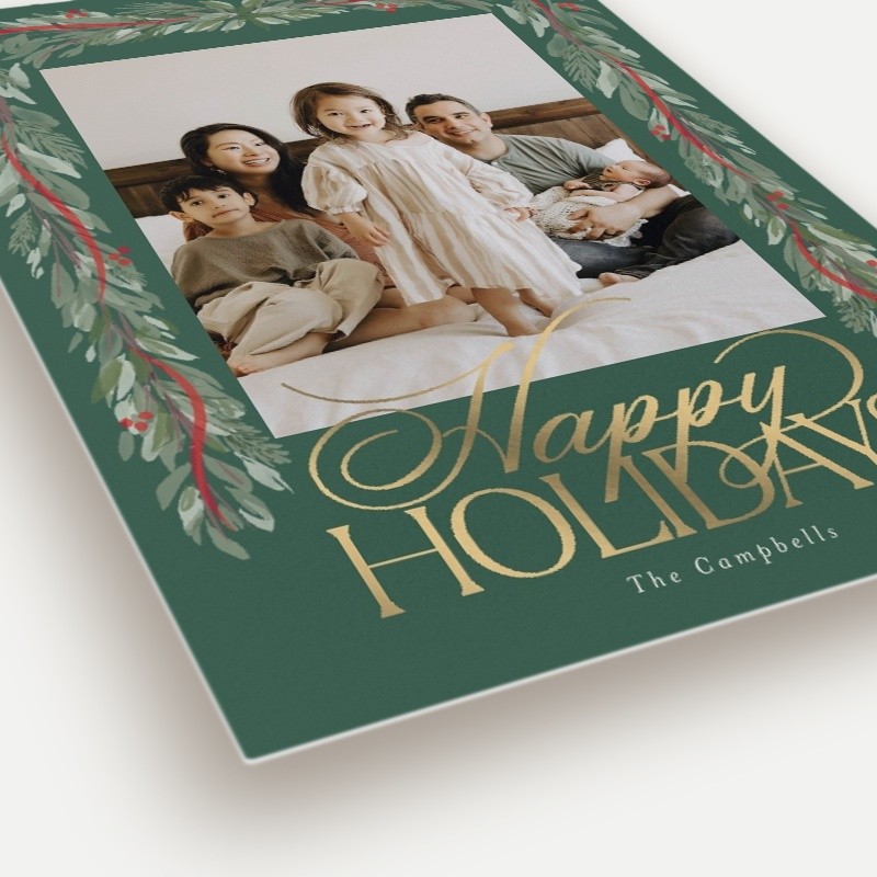 Draped Garland Holiday Card