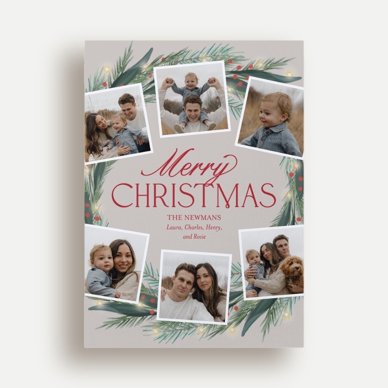 Encircled Wreath Holiday Card