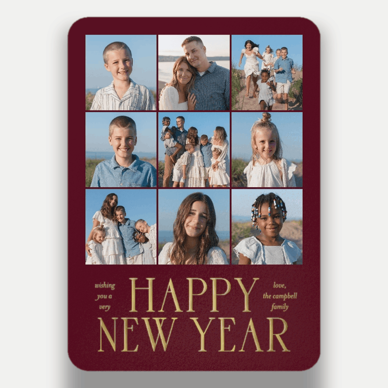 Bold Snapshot New Year's Card