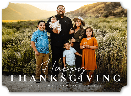 Humble Thanks 5x7 White  Thanksgiving Card