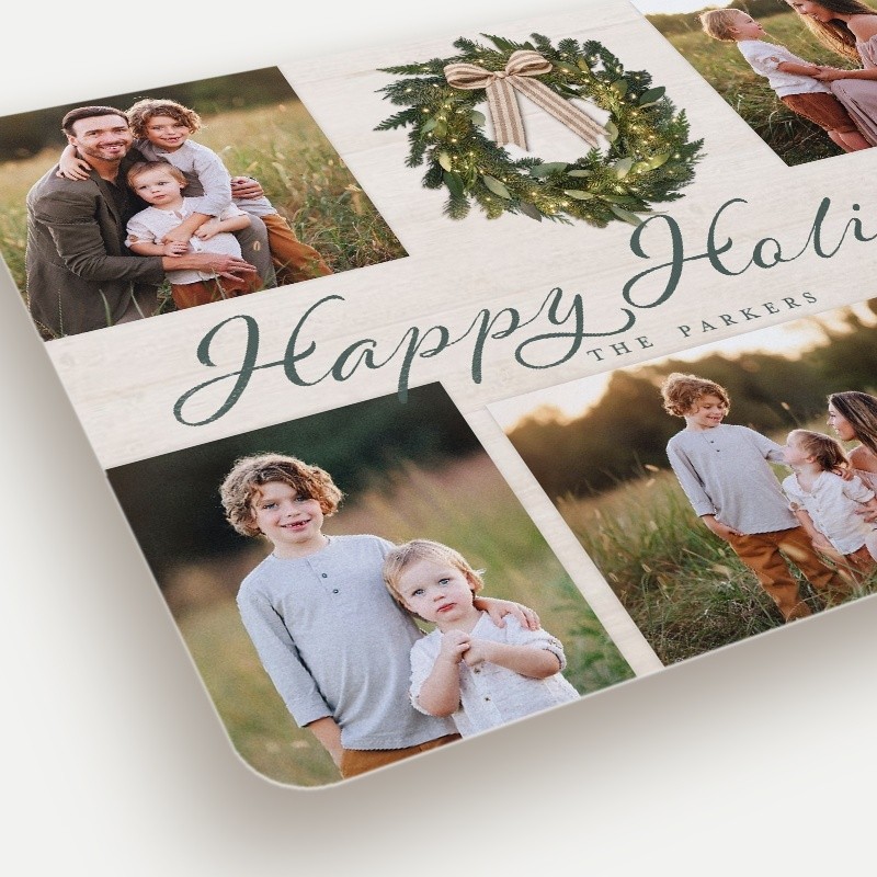 Rustic Wreath Holiday Card