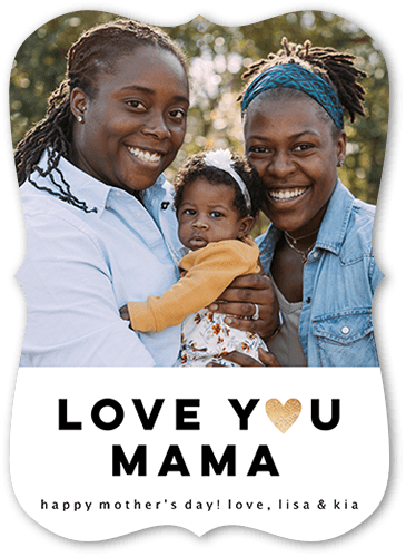 Radiant Heart 5x7 White  Mother's Day Card