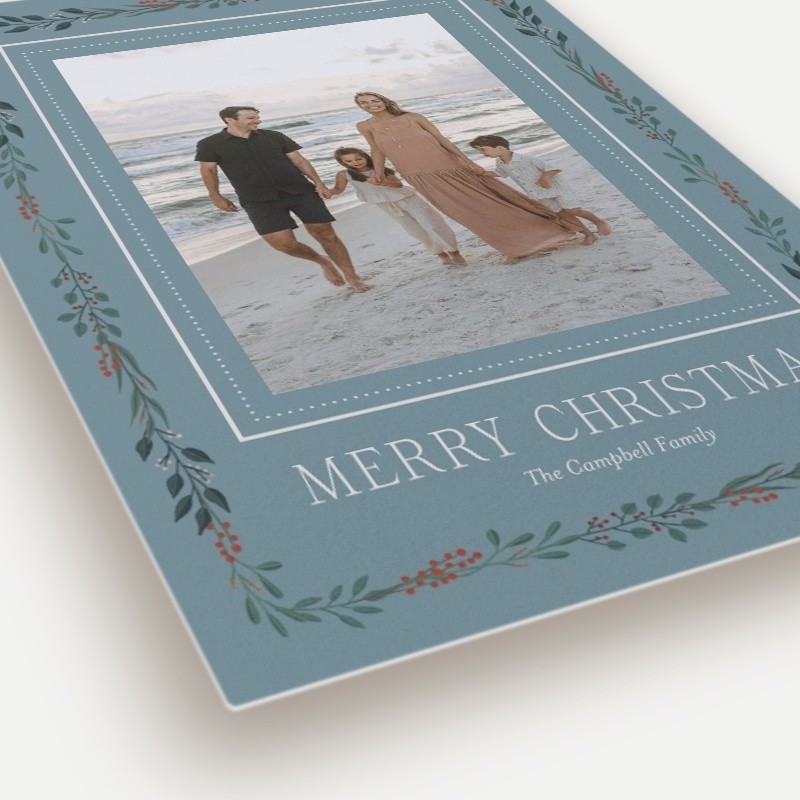 Garland Border Holiday Card