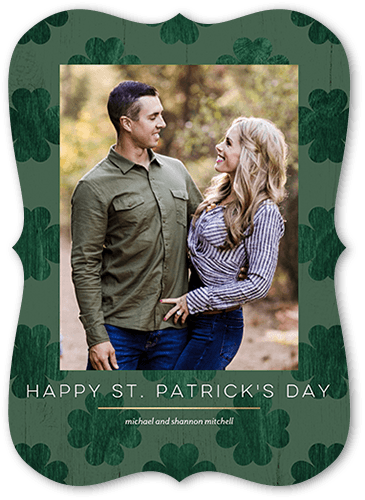 Rustic Luck 5x7 Green  St. Patrick's Day Card