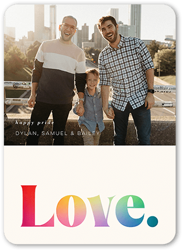 Sheer Love 5x7 Beige  Pride Card