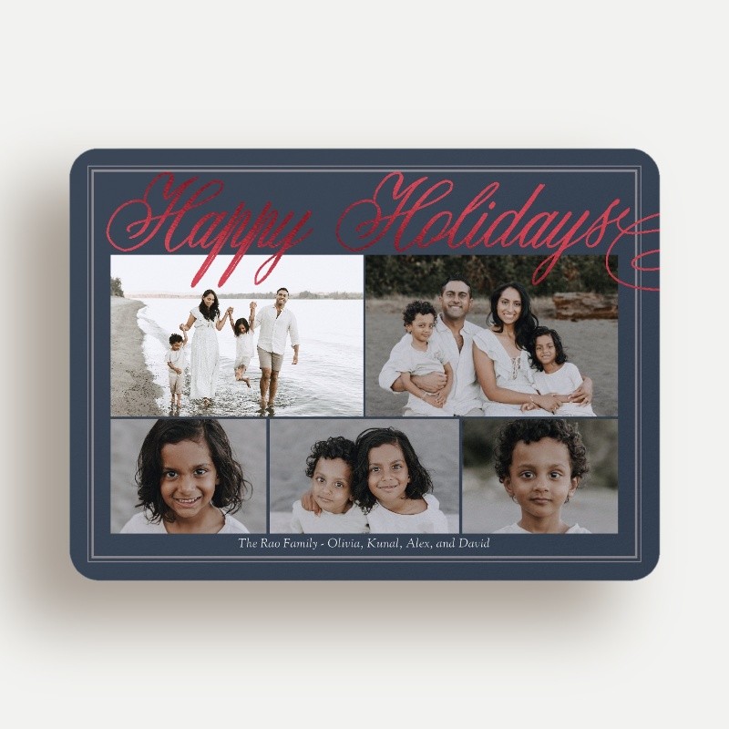 Grand Script Holiday Card