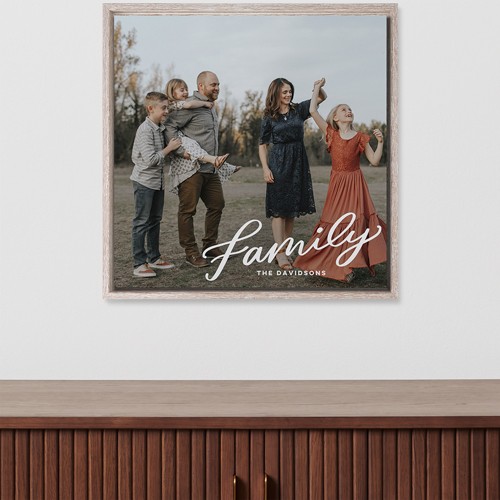 Family Letters 16x16 White  Mounted Print