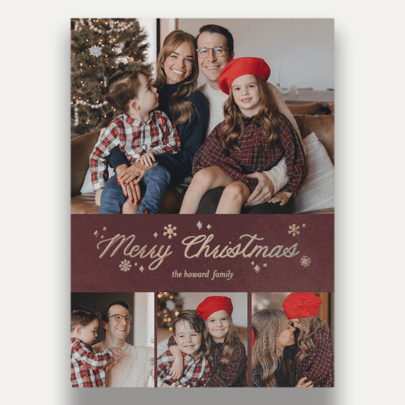 Snowflake Script Holiday Card