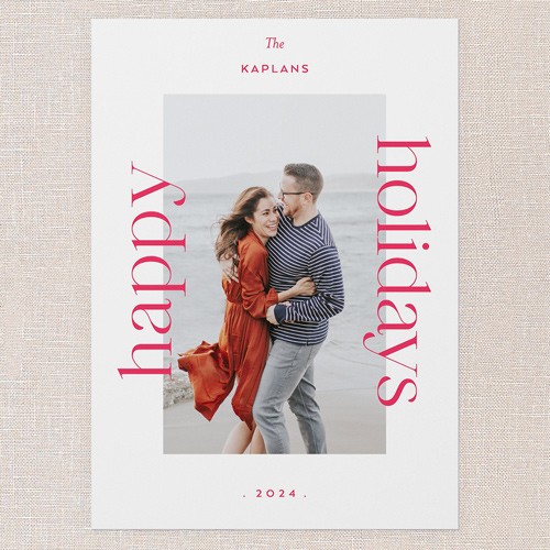 Simple Structure 5x7 White  Holiday Card