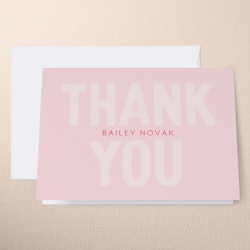 Almost There 3x5 Pink  Thank You Card